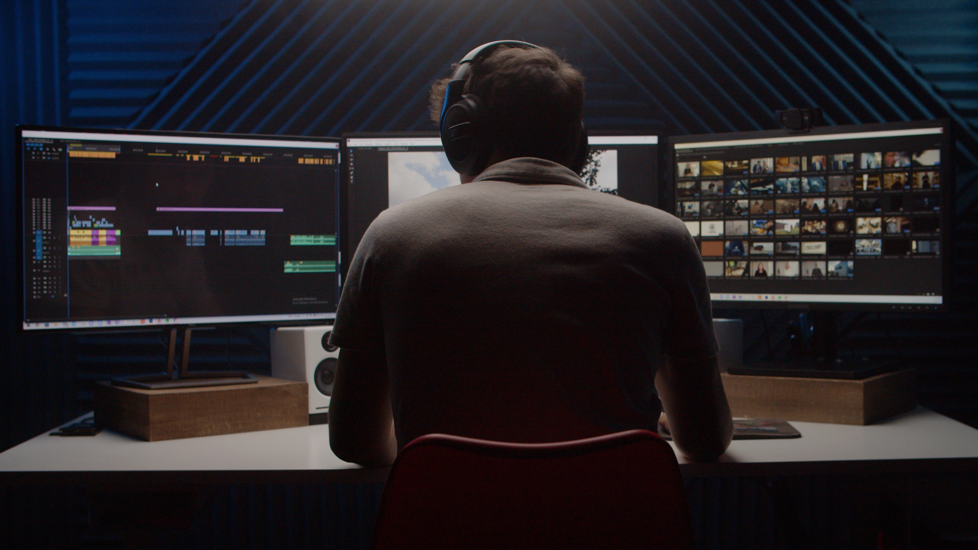 Phillip working on a video edit